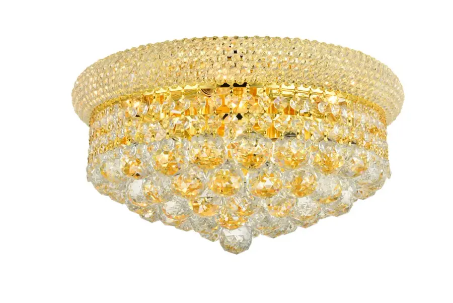 Primo Eight Light Flush Mount in Gold