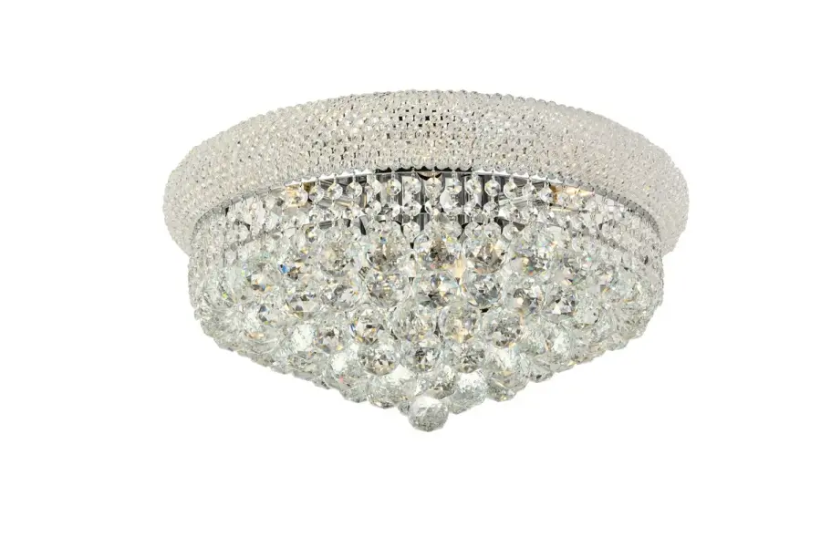 Primo 10-Light Crystal Flush Mount in Chrome