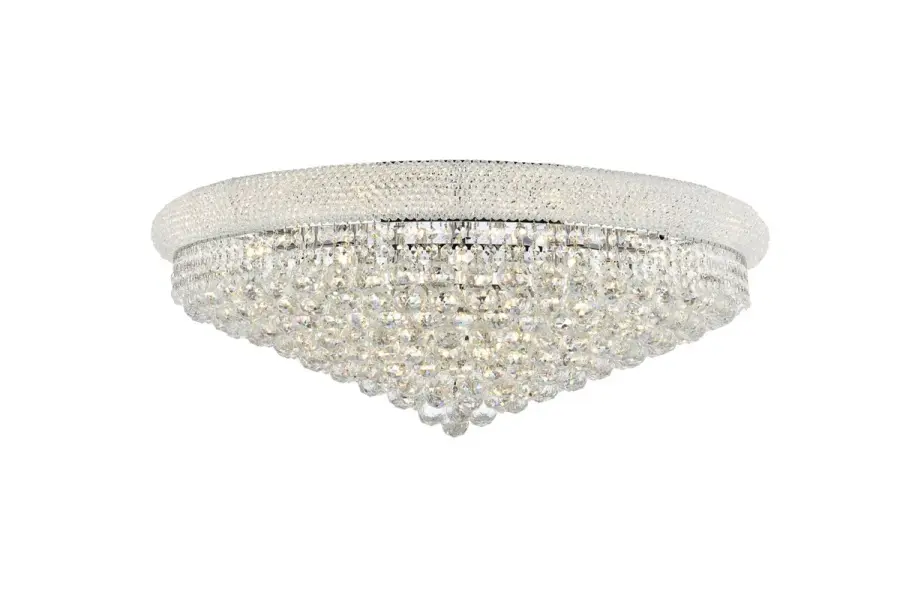 Primo 20-Light Crystal Flush Mount in Chrome