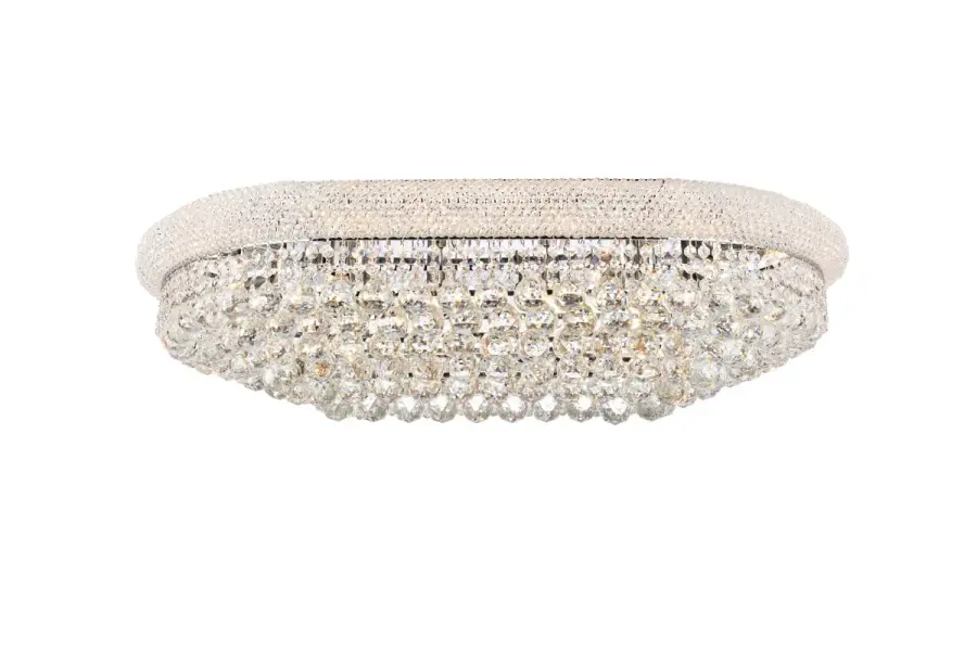 Primo 18-Light Crystal Flush Mount in Chrome