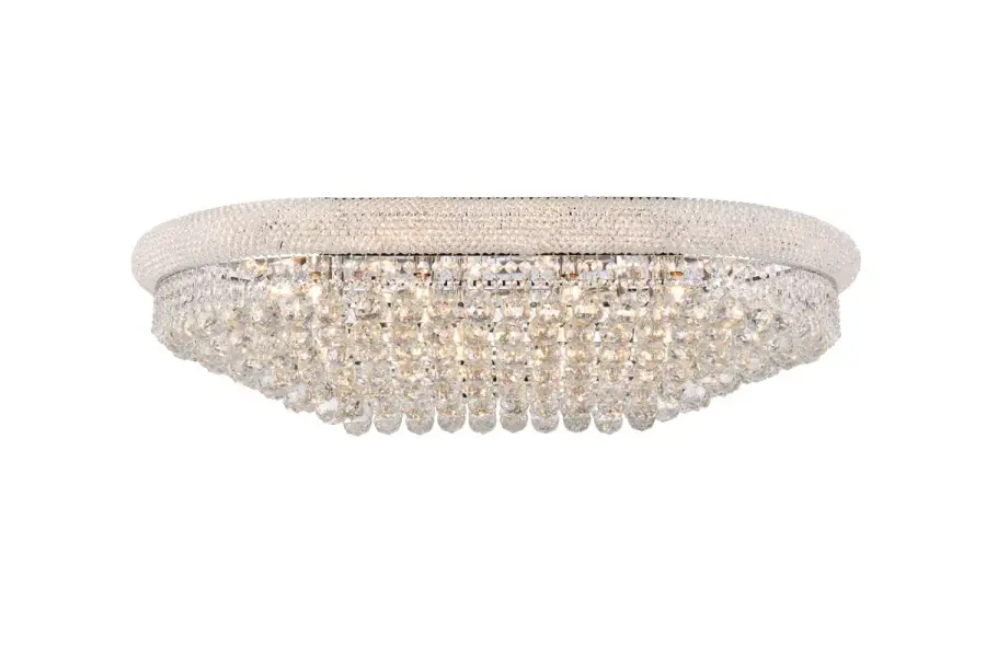 Primo 24-Light Crystal Flush Mount in Chrome