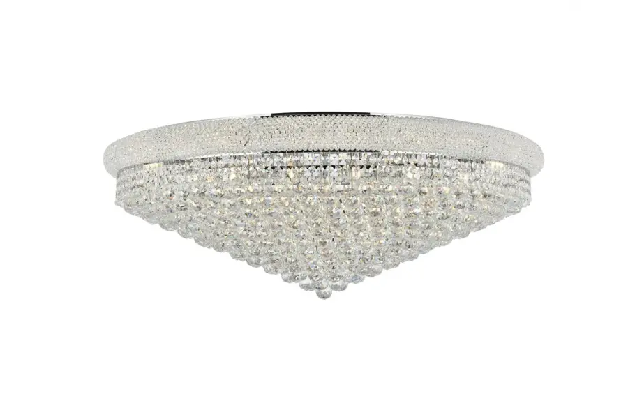 Primo 30-Light Crystal Flush Mount in Chrome