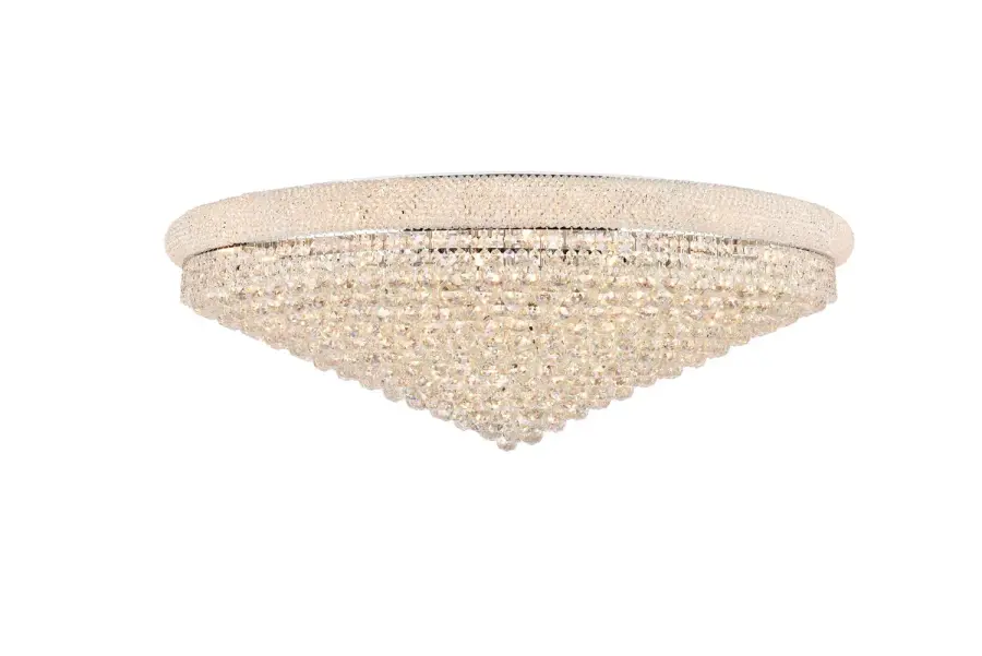 Primo 33-Light Crystal Flush Mount in Chrome