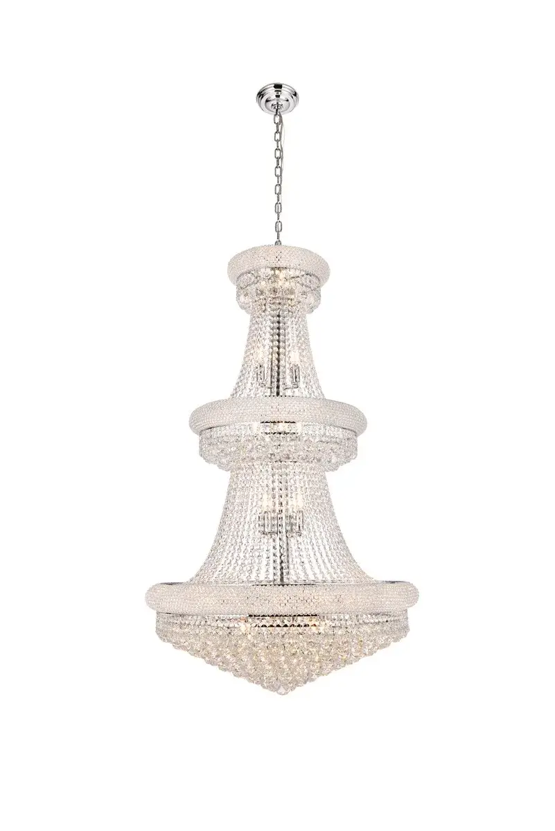Primo 32-Light Crystal Chandelier in Chrome