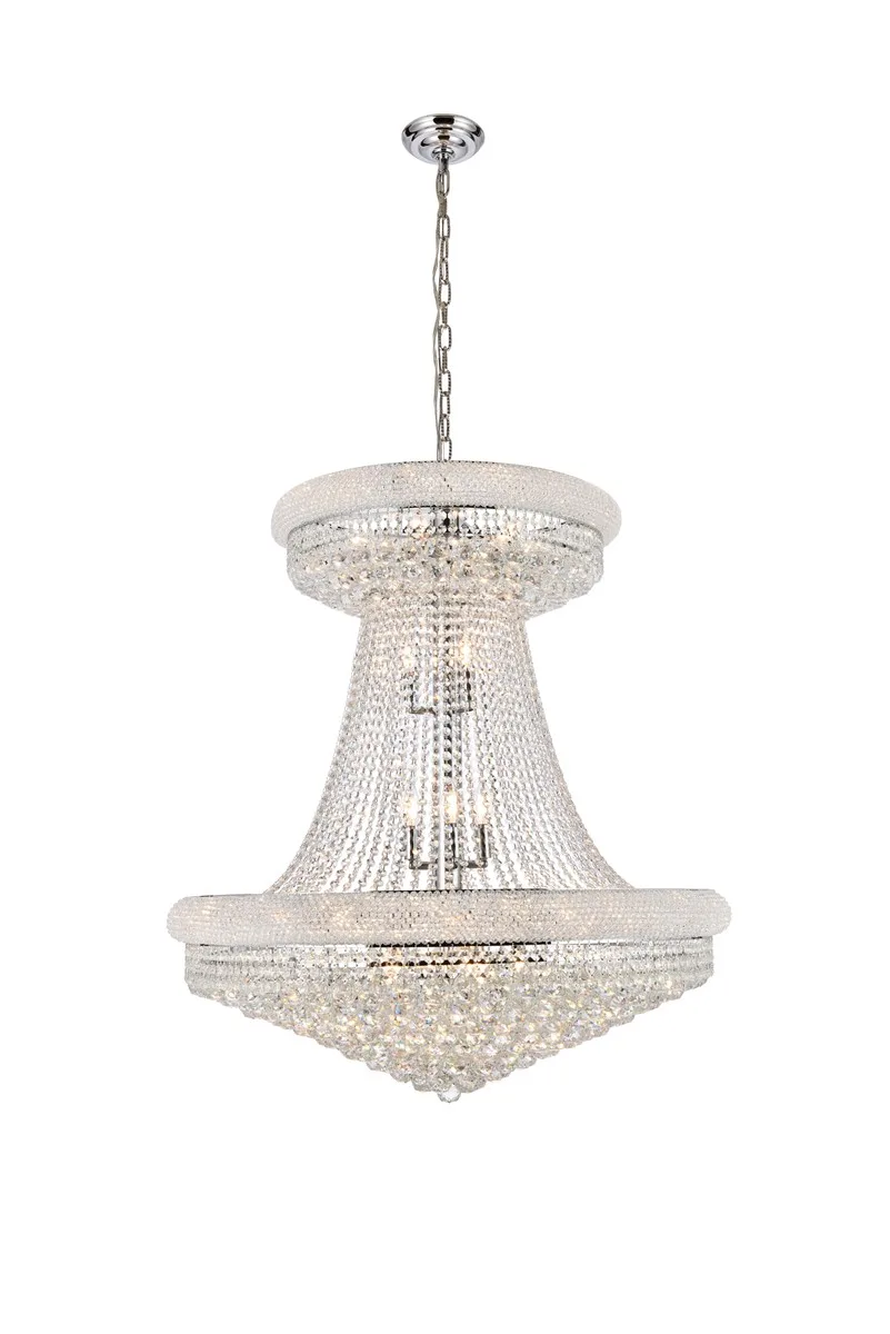 Primo 28-Light Crystal Chandelier in Chrome