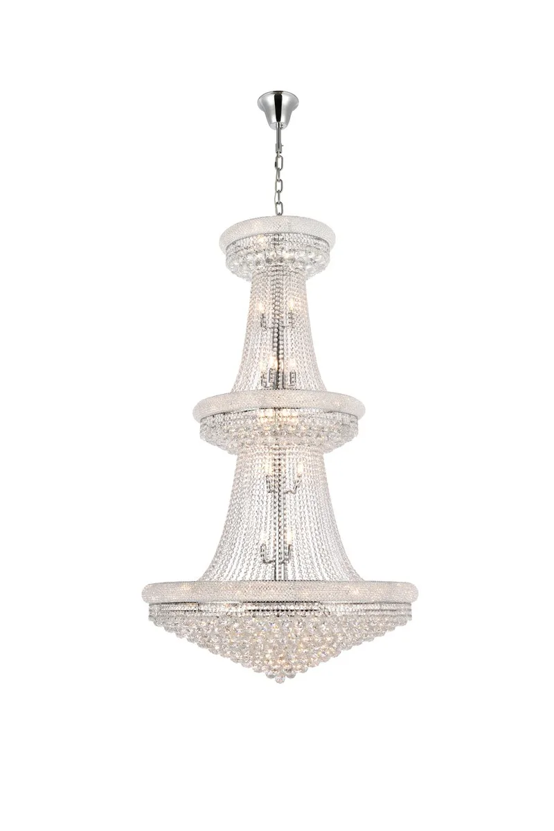 Primo 38-Light Crystal Chandelier in Chrome