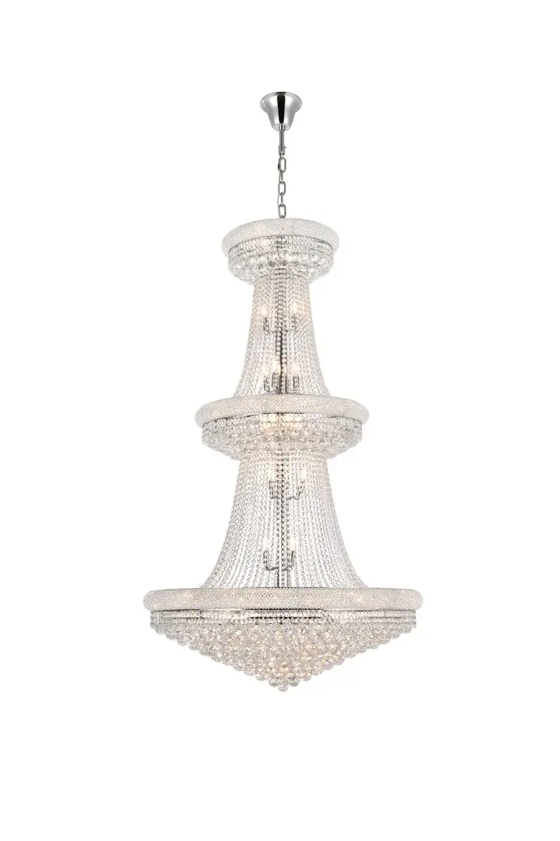 Primo 38-Light Crystal Chandelier in Chrome