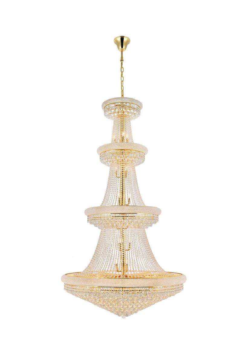 Primo 42-Light Crystal Chandelier in Gold