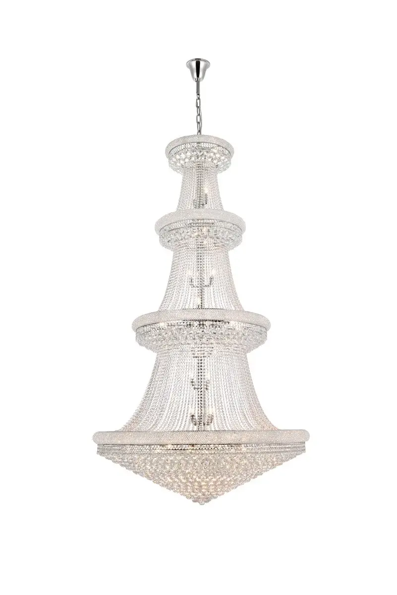 Primo 48-Light Crystal Chandelier in Chrome