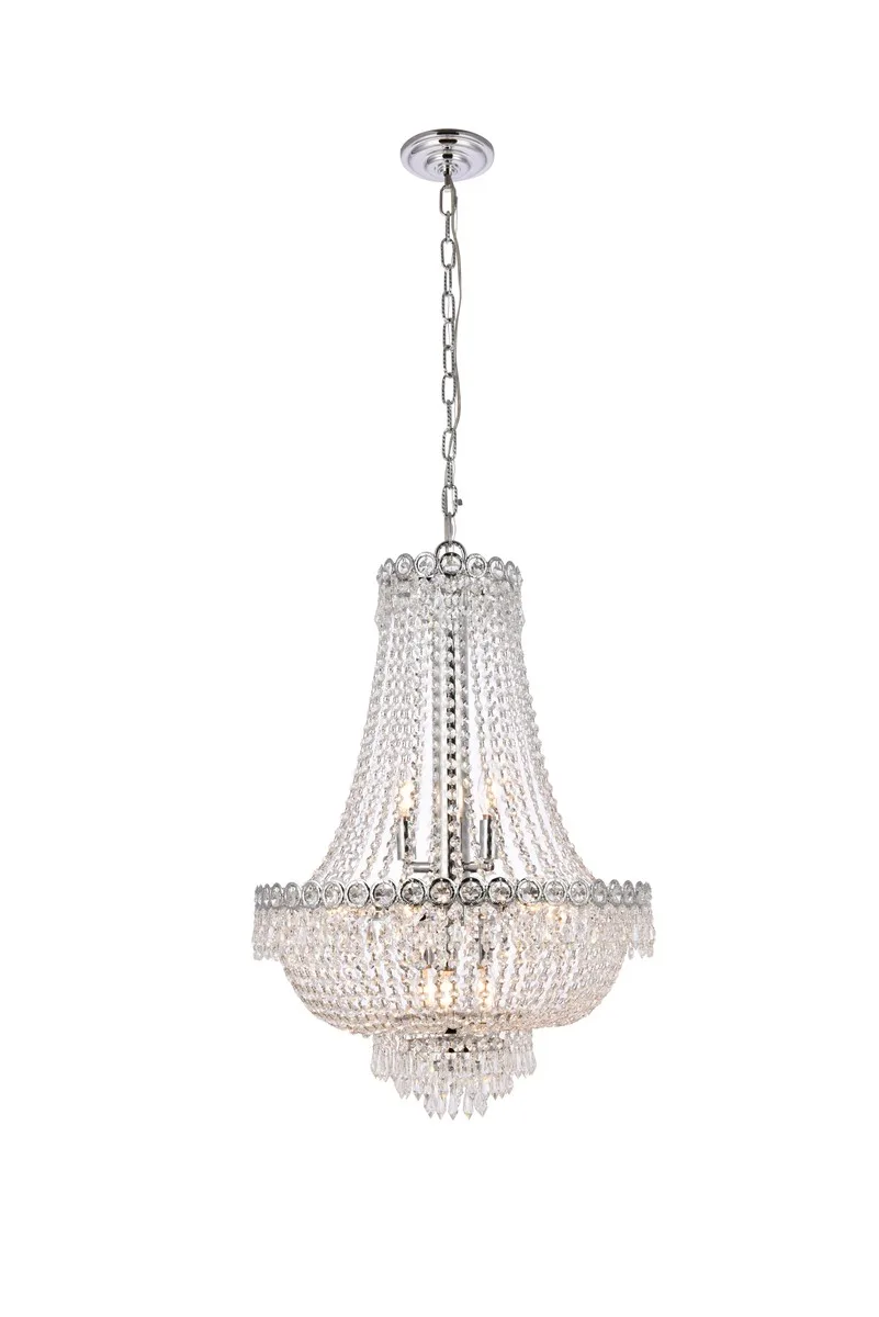 Century 12-Light Crystal Chandelier in Chrome