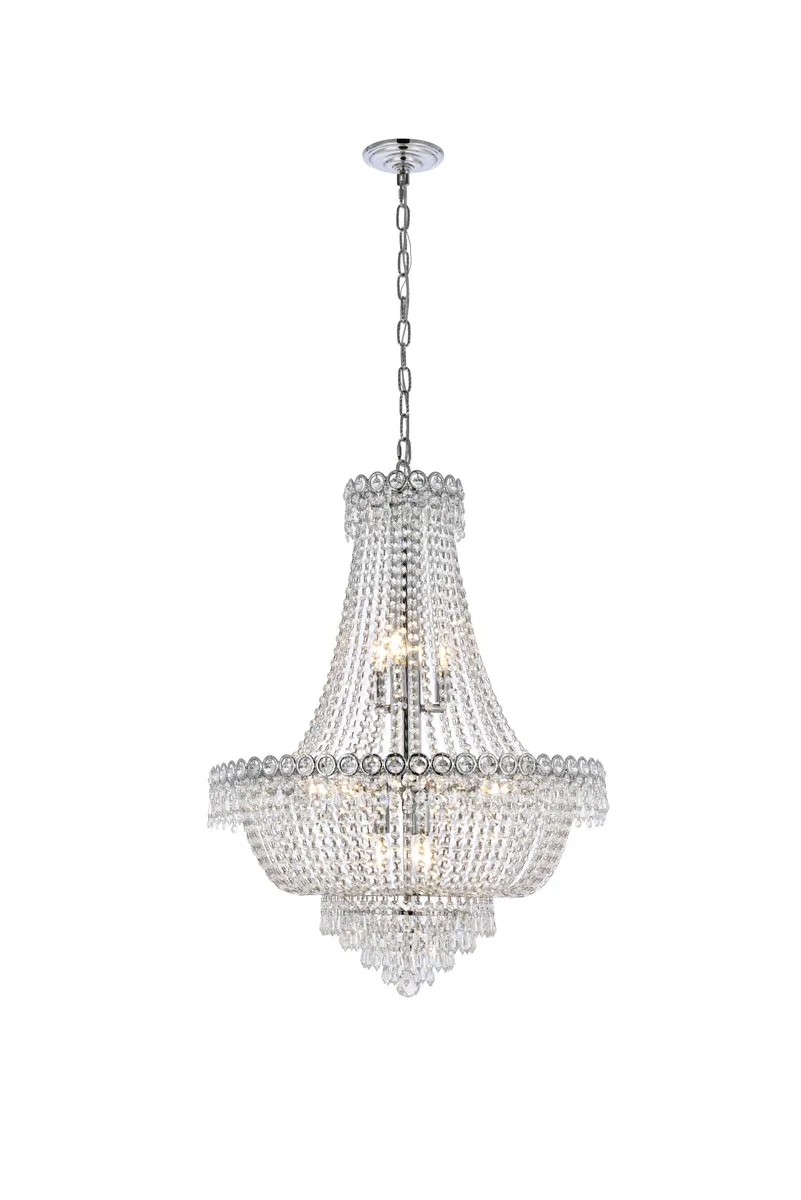 Century 12 Light Chandelier in Chrome