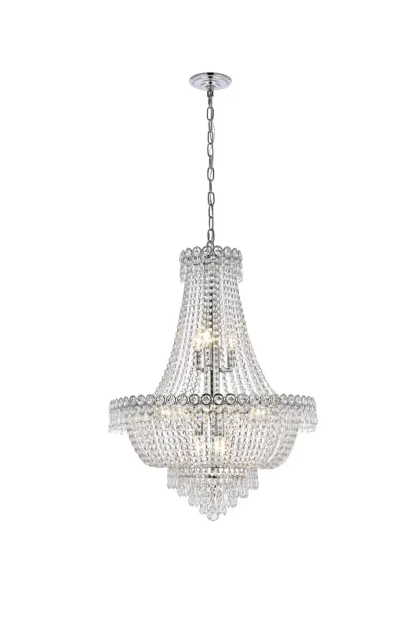 Century 12-Light Crystal Chandelier in Chrome