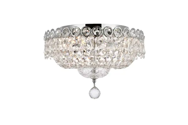 Century Four Light Flush Mount in Chrome