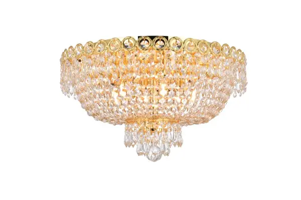 Century Six Light Flush Mount in Gold