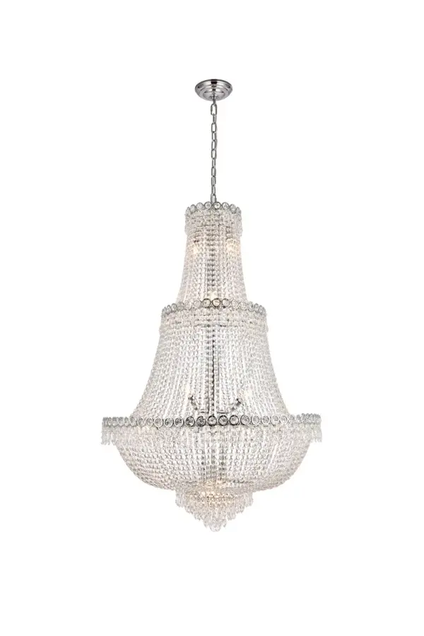 Century 17-Light Crystal Chandelier in Chrome