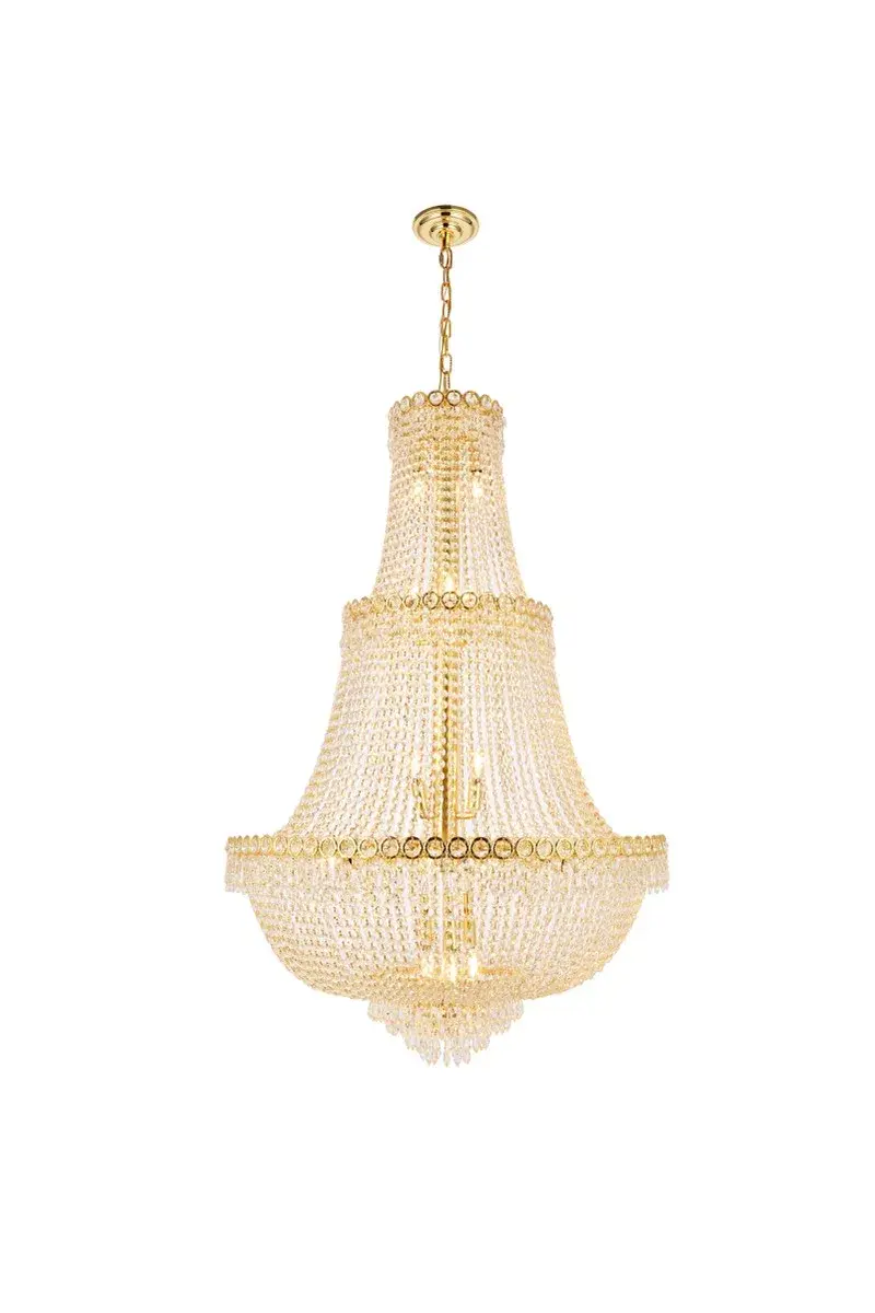 Century 17-Light Crystal Chandelier in Gold