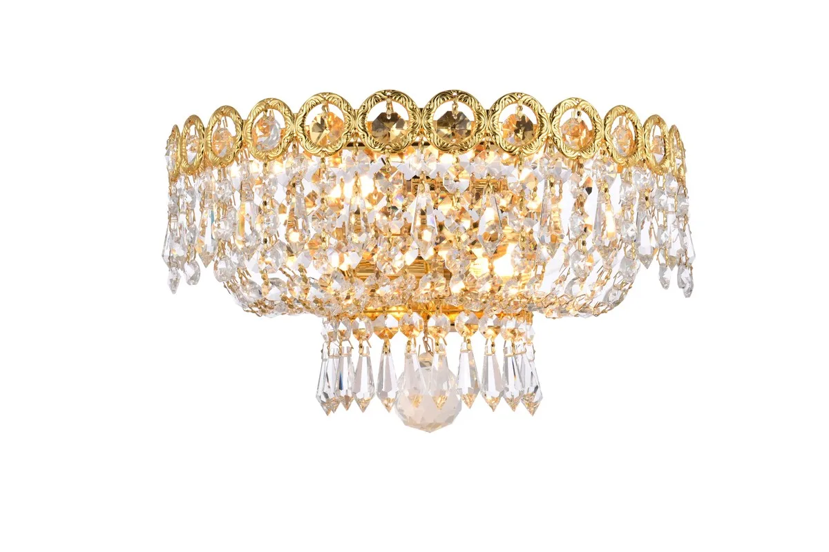 Century Two Light Wall Sconce in Gold