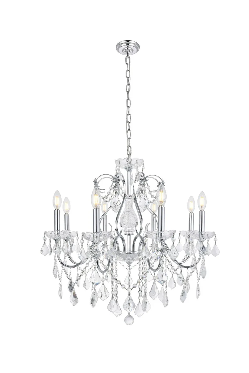 St. Francis 8-Light Crystal Chandelier in Chrome