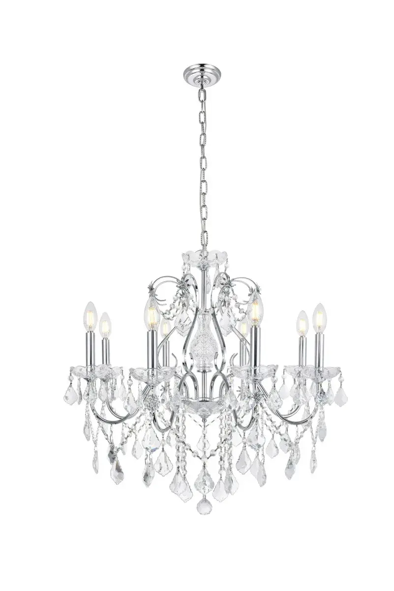 St. Francis 8-Light Crystal Chandelier in Chrome