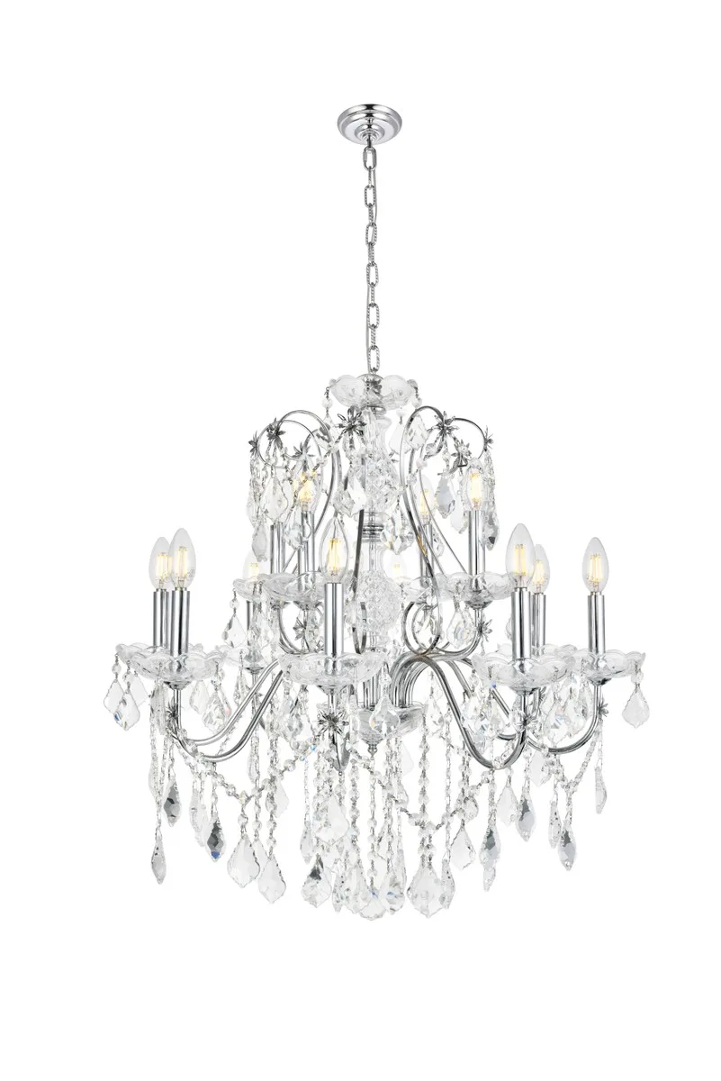 St. Francis 12 Light Chandelier in Chrome