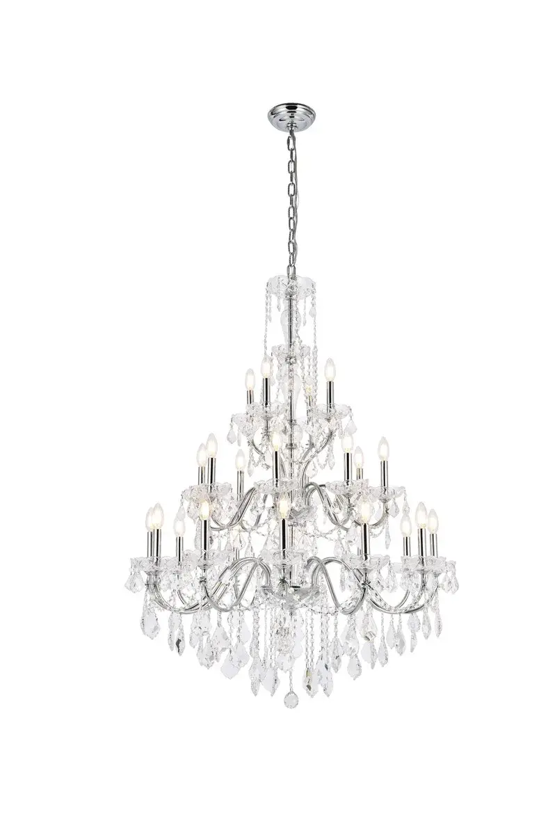 St. Francis 24-Light Crystal Chandelier in Chrome
