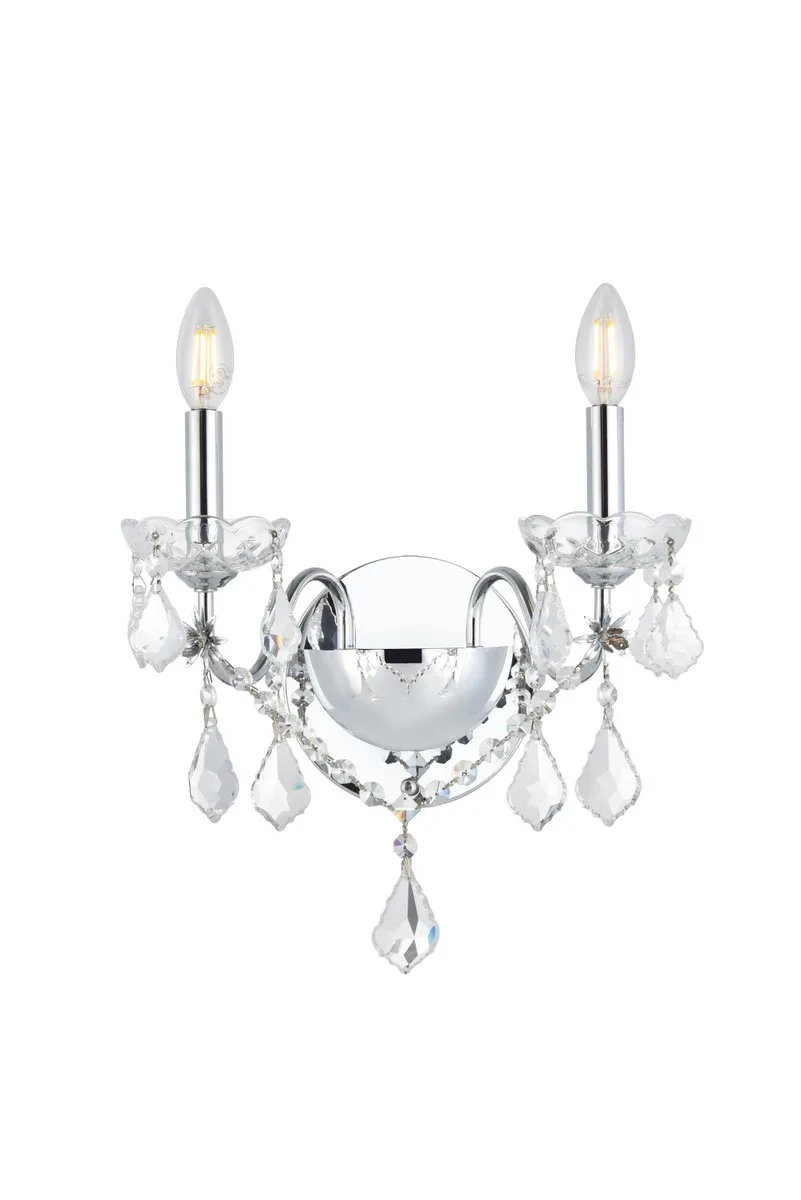 St. Francis Two Light Wall Sconce in Chrome