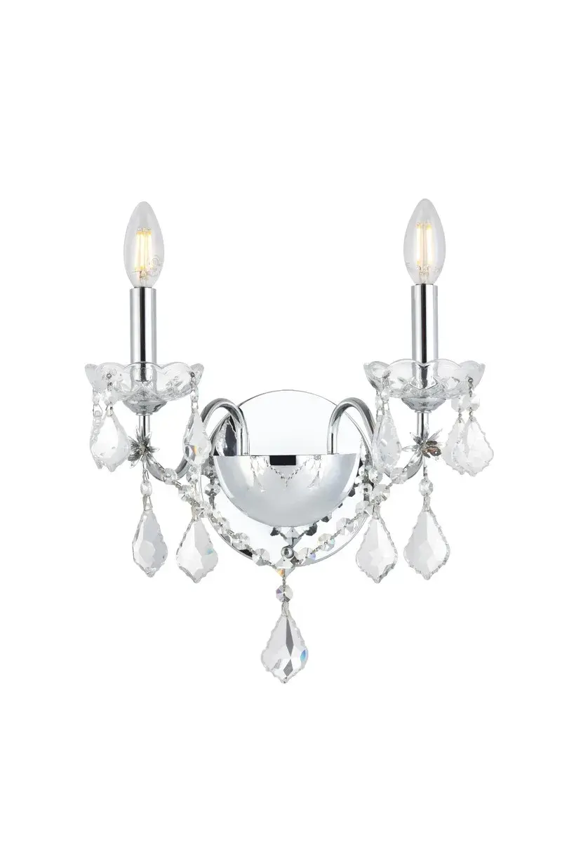 St. Francis Two Light Wall Sconce in Chrome