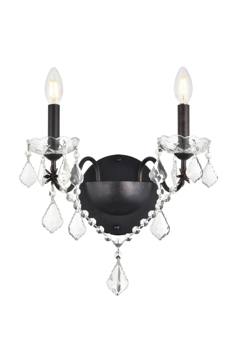 St. Francis Two Light Wall Sconce in Dark Bronze