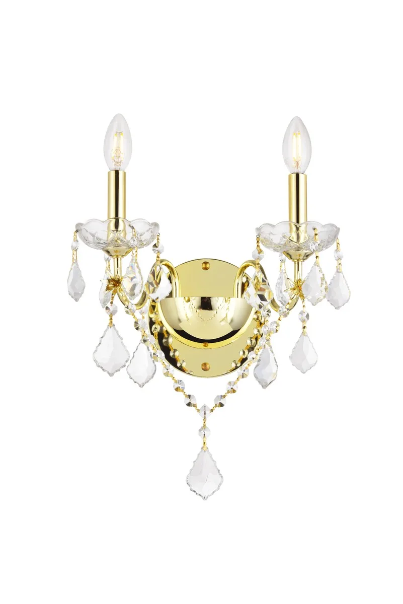 St. Francis Two Light Wall Sconce in Gold