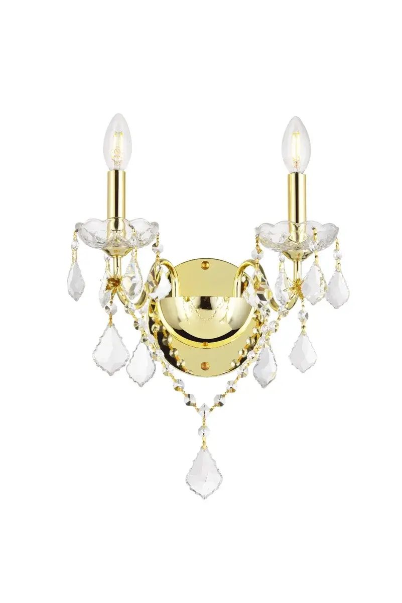 St. Francis Two Light Wall Sconce in Gold