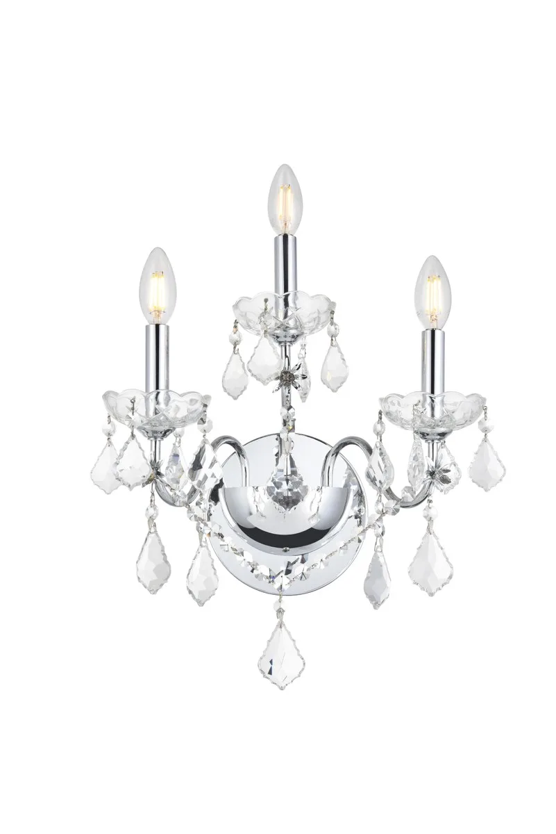 St. Francis Three Light Wall Sconce in Chrome