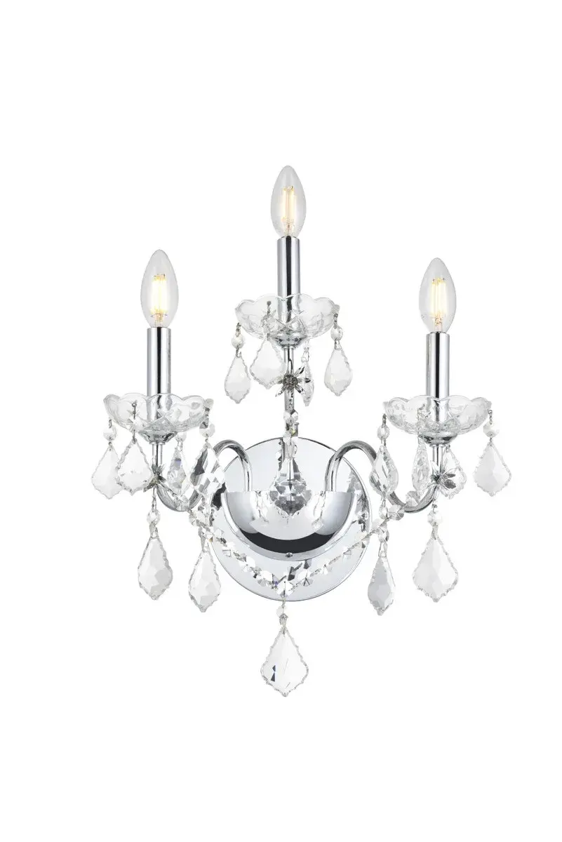 St. Francis Three Light Wall Sconce in Chrome