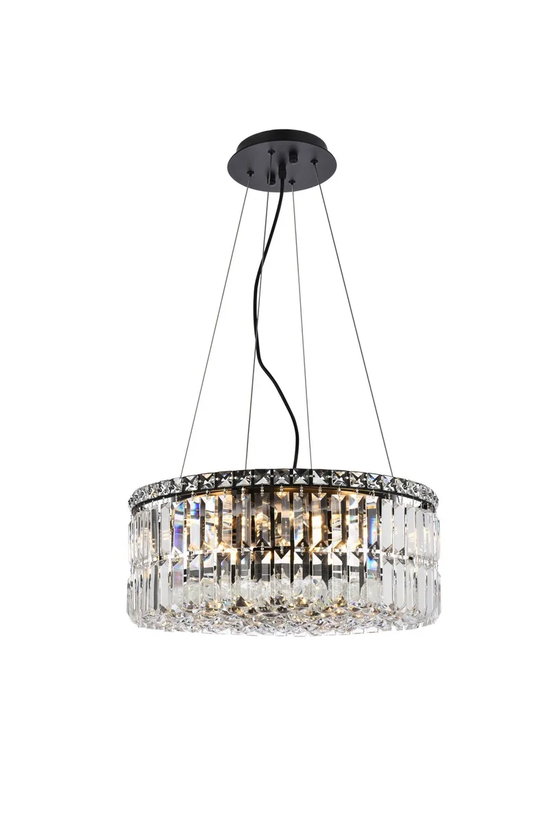 Maxime 12-Light Crystal Chandelier in Black