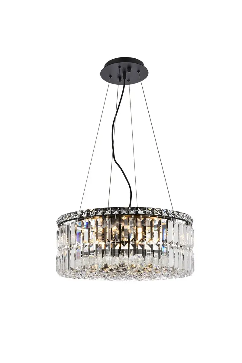 Maxime 12-Light Crystal Chandelier in Black