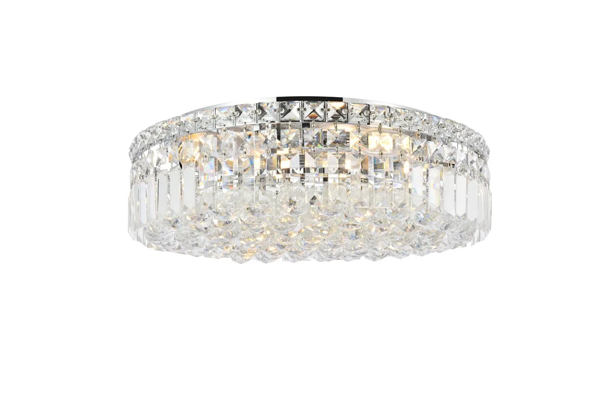 Maxime 6-Light Flush Mount in Chrome