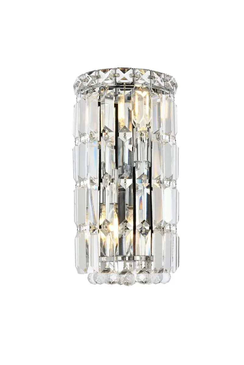 Maxime Two Light Wall Sconce in Chrome