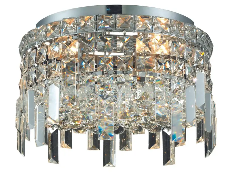 Maxime Four Light Flush Mount in Chrome