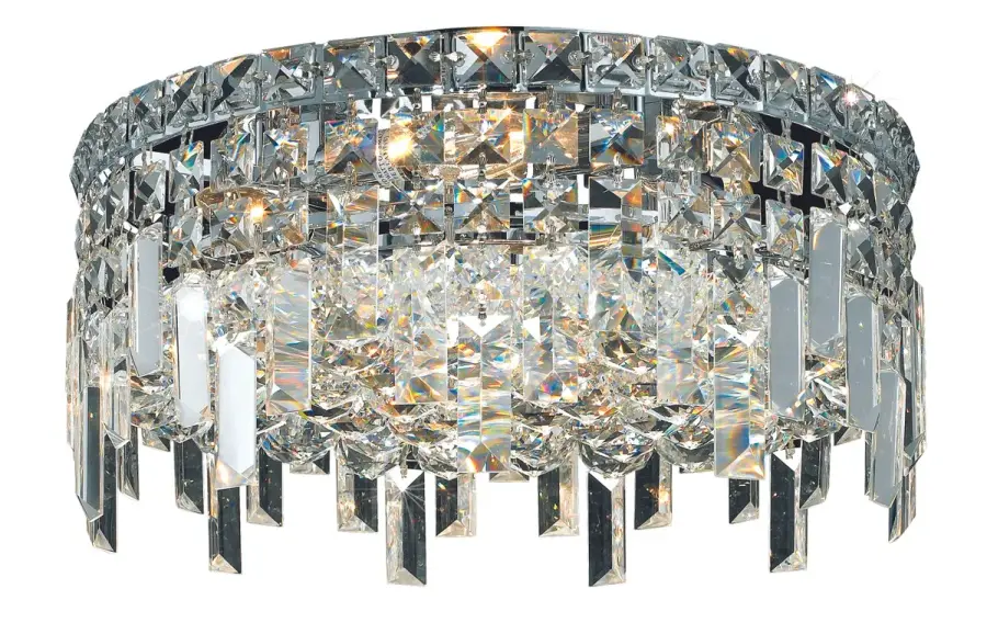 Maxime 4-Light Crystal Flush Mount in Chrome