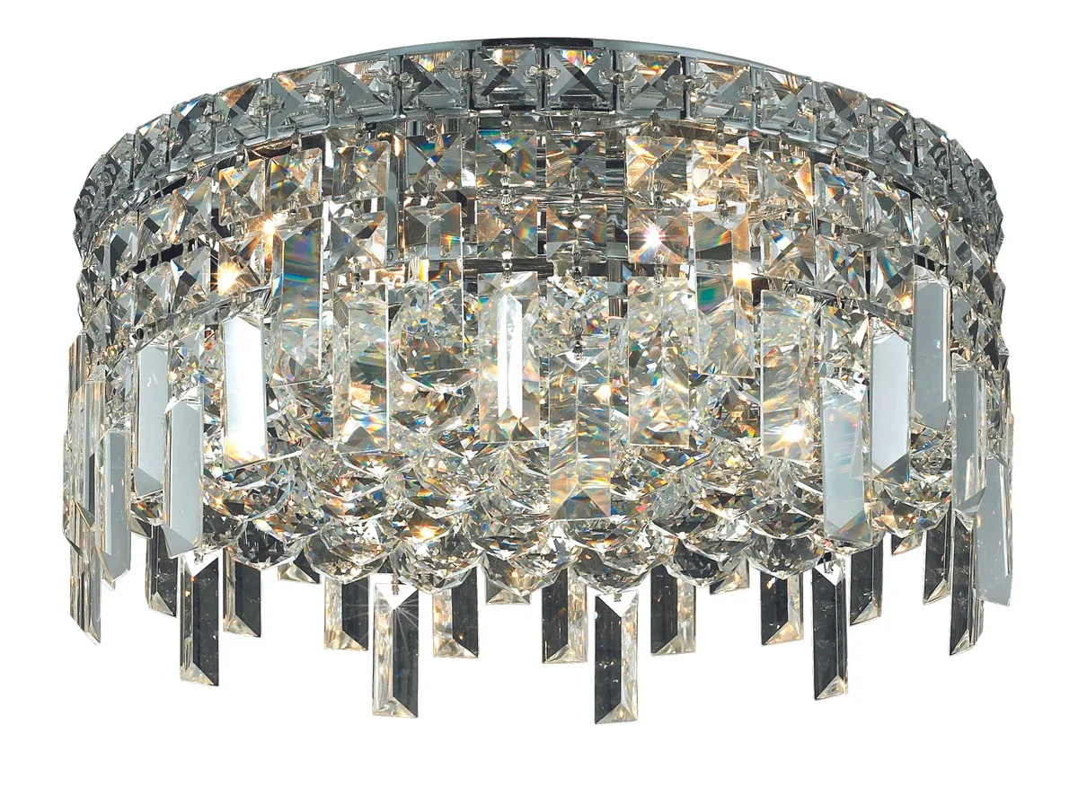 Maxime 5-Light Crystal Flush Mount in Chrome