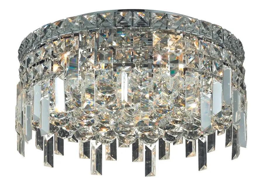 Maxime 5-Light Crystal Flush Mount in Chrome