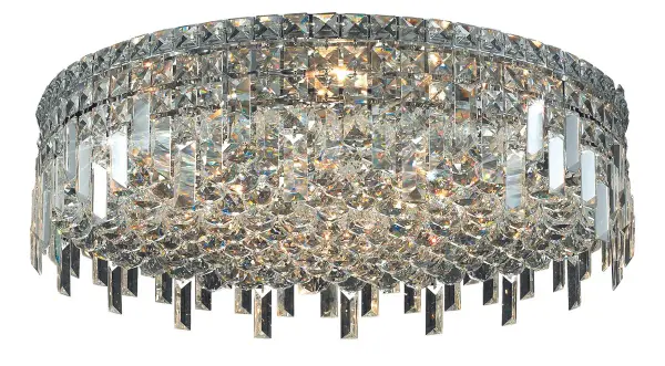Maxime 9-Light Crystal Flush Mount in Chrome