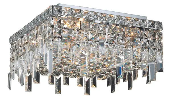 Maxime 4-Light Crystal Flush Mount in Chrome