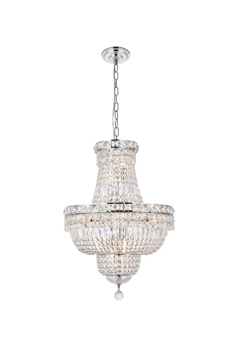 Tranquil 12-Light Crystal Pendant in Chrome