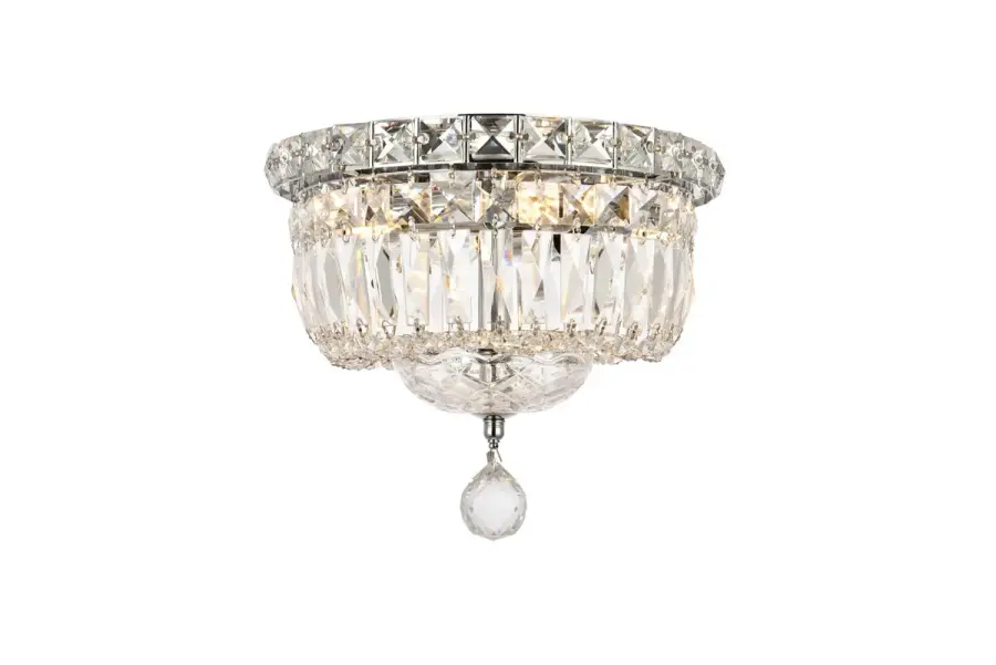 Tranquil Four Light Flush Mount in Chrome