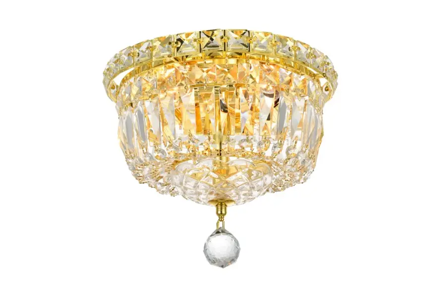 Tranquil Four Light Flush Mount in Gold
