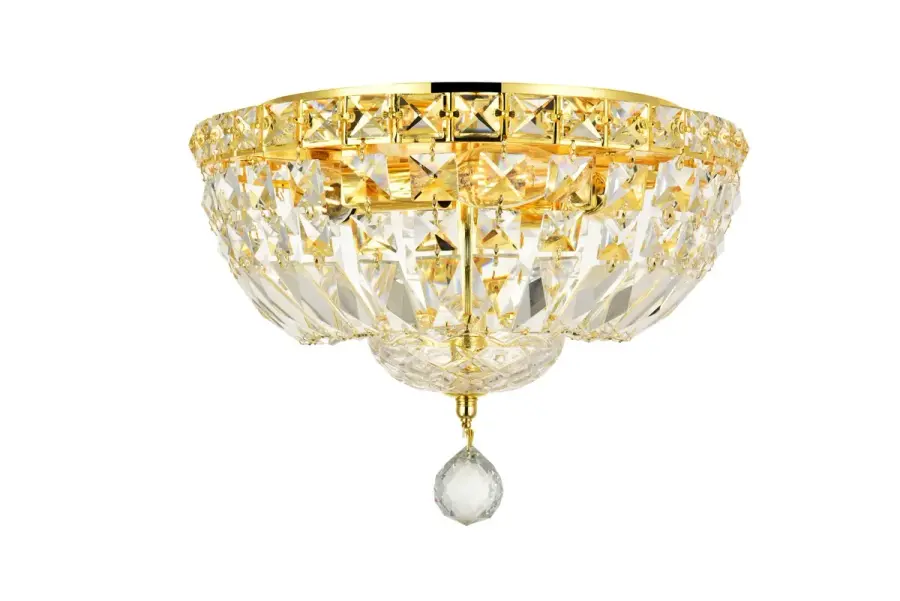 Tranquil Four Light Flush Mount in Gold