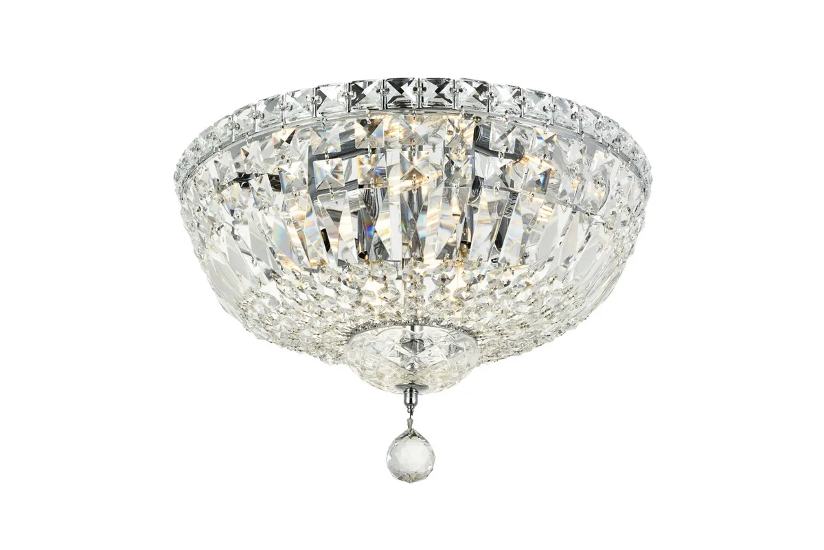 Tranquil 6-Light Flush Mount in Chrome