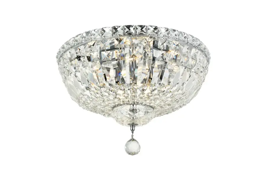 Tranquil 6-Light Flush Mount in Chrome