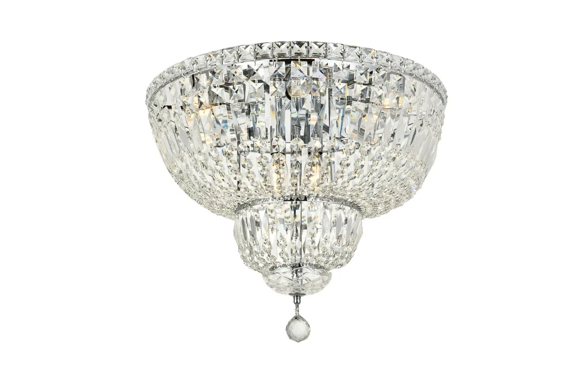 Tranquil Ten Light Flush Mount in Chrome