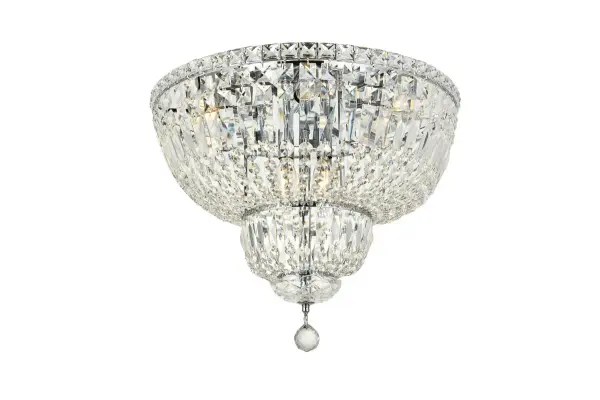 Tranquil 10-Light Flush Mount in Chrome